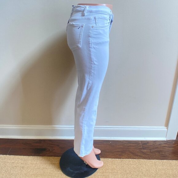 Current/Elliott Women's White Crop Flare Jeans, Size 28 - Picture 11 of 13